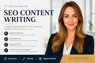 be your SEO content writer for blogs, articles, and website content