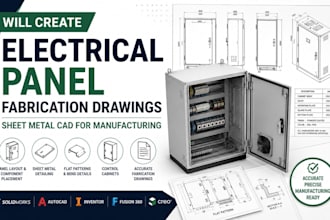 create electrical panel fabrication drawings sheet metal cad