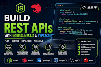 build rest apis using nodejs nestjs and typescript