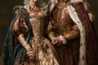 make a king or queen royal portrait personalized gift of you