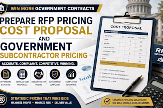 prepare rfp pricing cost proposal and government subcontractor pricing