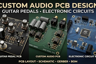 design custom audio pcb, guitar pedals and electronic circuit boards