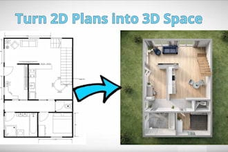 convert your 2d floor plan into 3d airbnb floor plans 3d rental property plans