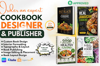 design and format cookbook, recipe book, KDP and ebook