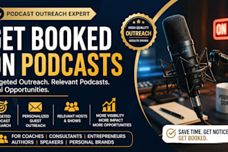 do podcast guest outreach and book podcasts for coaches and entrepreneurs