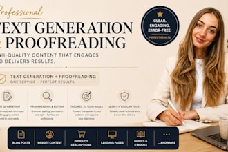 generate and proofread your content professionally