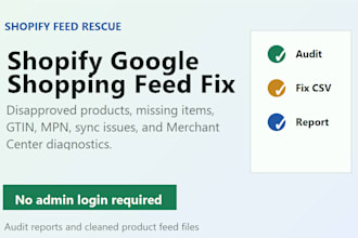 audit shopify google shopping feed issues