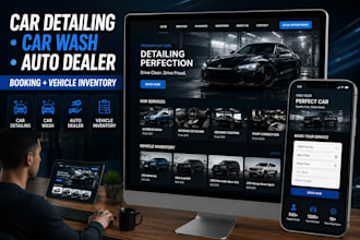 build car detailing website auto dealer car wash website and vehicle inventory