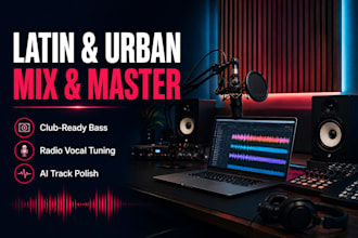 mix and master your spanish latin reggaeton or ai song for radio ready streaming