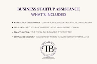 handle your llc filing, ein, and business startup paperwork