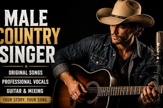 be your male country singer and write a custom country song for your demo vocal