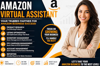 be your amazon product research listing, data entry, fba virtual assistant