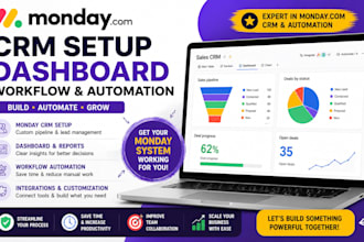 build monday CRM dashboard workflow automation