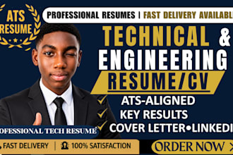craft executive tech, IT, aerospace, civil, mech and cybersecurity resumes