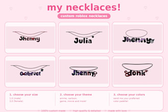 make a custom ugc necklace with name for roblox