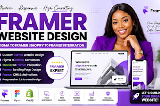 design framer website, framer landing page, figma to framer, shopify to framer