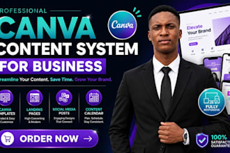 design a professional canva website, landing page or business website