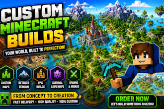 create custom minecraft maps, builds, worlds and terrain