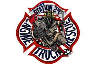 design high quality fire department logo with unlimited revision