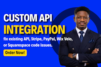 develop fix integrate rest apis, stripe, paypal into your wix, squarespace code