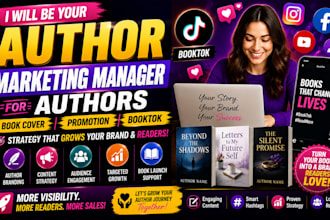 author social media marketing manager for authors book cover promotion booktok