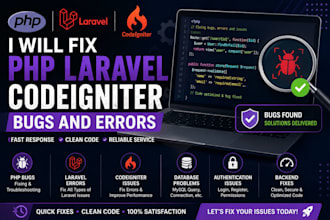 fix PHP laravel codeigniter bugs and errors