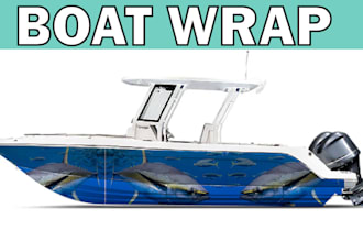 create a custom design for a boat wrap ,jet ski, or yacht
