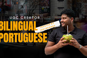 create a portuguese bilingual content for tiktok, instagram