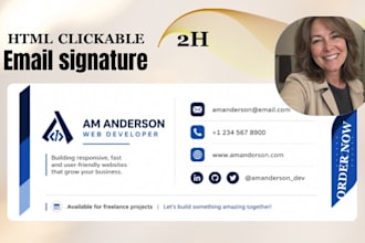 create a professional clickable email signature for gmail outlook