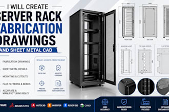 create server rack fabrication drawings sheet metal cad