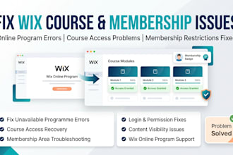 fix wix online program unavailable errors, course access membership issues