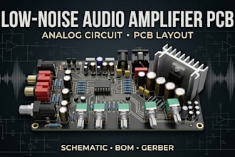 design low noise audio amplifier pcb and analog circuit