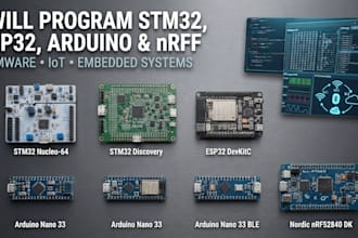program stm32f0 f1 f3 f4 f7 esp32 arduino and nrf microcontrollers