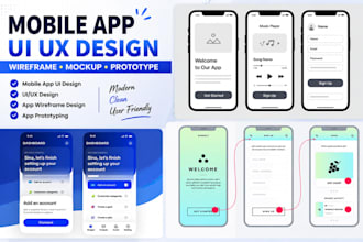 design mobile app ui mockup UI UX design app wireframe design app prototyping