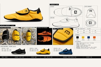 create shoe tech packs sneaker factory ready fashion technical flat sketch heels
