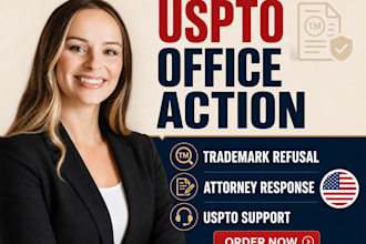 be your us trademark attorney for uspto office action and refusal response