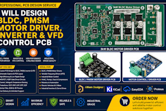 design bldc, pmsm motor driver, inverter and vfd control pcb