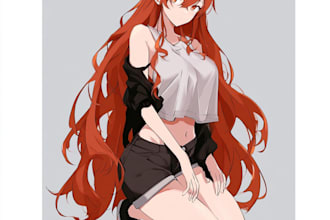 do a anime character art