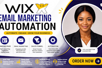 wix sales funnel, landing page, wix campaign,  marketing automation