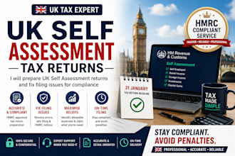 prepare UK self assessment returns and fix filing issues for compliance
