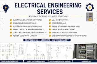 design electrical sld, panel layout, and autocad wiring diagrams