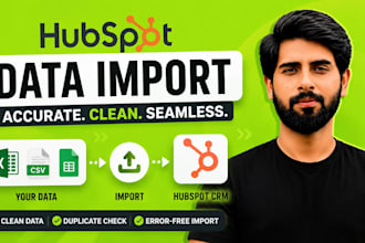 do CRM data entry, data import, and data export in hubspot CRM