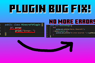 fix bugs, errors and optimize your minecraft plugin