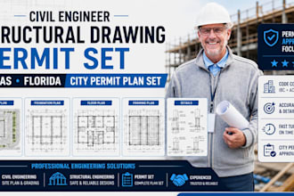 civil engineer structural drawing permit set texas florida city permit plan set