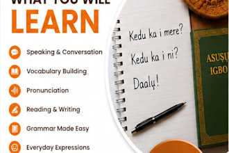 teach you conversational igbo language as a native speaker