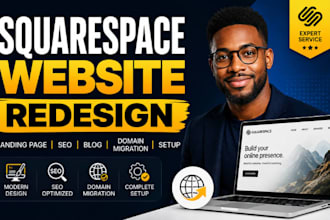 redesign squarespace website landing page SEO blog domain migration setup