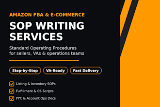 write sops and process docs for amazon fba and ecommerce sellers