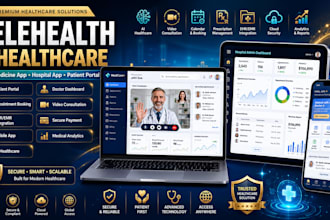 build a telehealth website, telemedicine app, healthcare website, hospital app