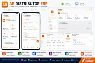 build multiplatform desktop app, android app, and web erp with nodejs backend