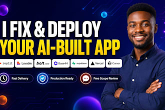 fix deploy replit ai lovable base44 mvp saas app vibe coding web app bug fixing